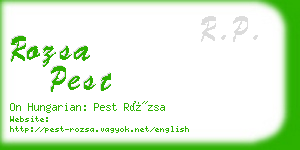 rozsa pest business card